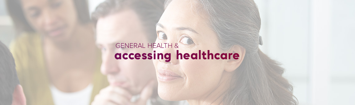 General health & accessing healthcare, mental health, health condition, illness