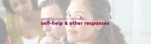 Creating change: treatment, self-help & other responses banner